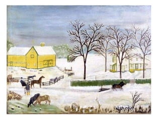 Grandma moses  winter landscapes