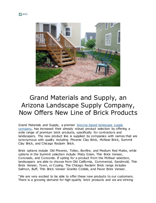 Grand Materials And Supply, An Arizona Landscape Supply Company, Now … Grand Materials and Supply, an Arizona Landscape Supply Company, Now Offers New Line of ... - Grand Materials And Supply, An Arizona Landscape Supply Company, Now …