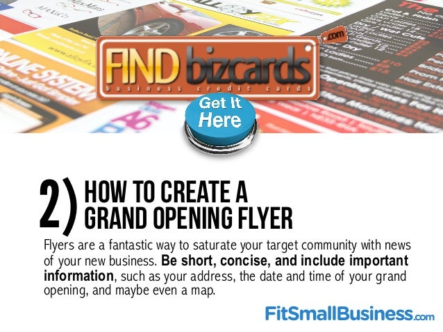 top 25 grand opening resources for small businesses flyer for opening business