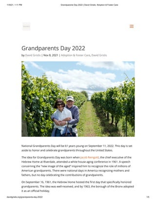 11/8/21, 1:11 PM Grandparents Day 2022 | David Grislis: Adoption & Foster Care
davidgrislis.org/grandparents-day-2022/ 1/5...