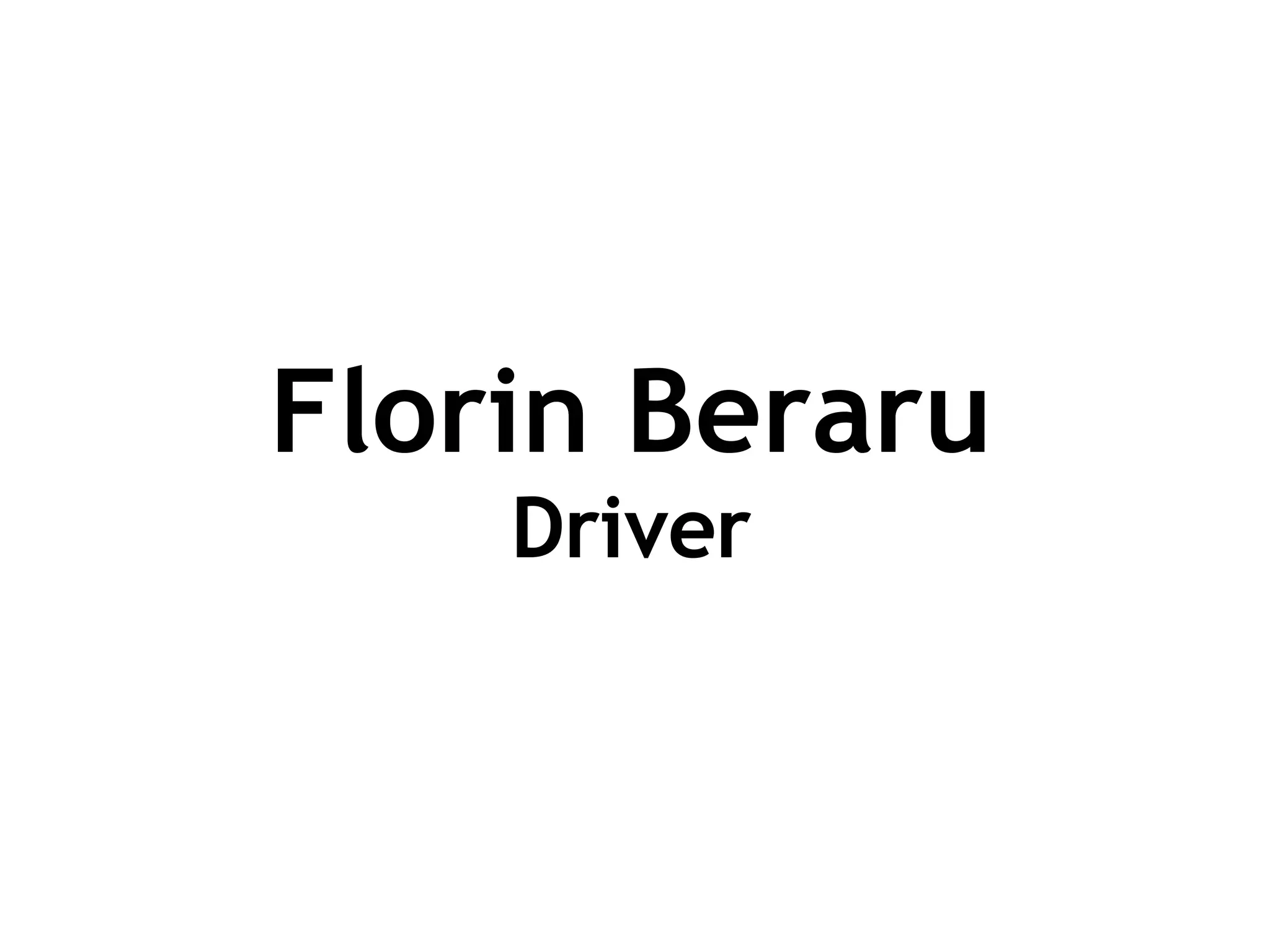 Florin Beraru Driver 