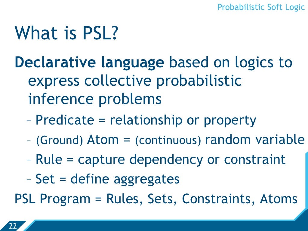 Probabilistic Soft Logic
