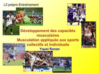 L2 prépro Entraînement Développement des capacités musculaires Musculation appliquée aux sports collectifs et individuels Yquel Ronan 