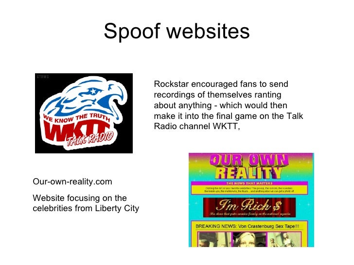Spoof websites Rockstar encouraged fans to send recordings of themselves ranting about anything - which would then make it...