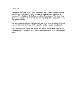Gta Development.pdf GTA-V | DOCX