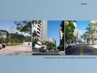 Rua Augusto Tolle - Rua Dr. Guilherme Cristoffel – Avenida Voluntários da Pátria
Região
 