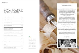 03
MAISON DE DÉCORATION	 P04
01 / INTEMPOREL CHIC	 P10
02 / CHARME FRANÇAIS	 P30
03 / CLASSIQUE REVISITÉ	 P78
MODULABLES SUR MESURE
MODULAR UNITS / МОДУЛЬНЫЕ СИСТЕМЫ	 P107
GRANGE CUISINE - GRANGE PROJECT
GRANGE CUISINE - GRANGE PROJECT / GRANGE CUISINE - GRANGE PROJECT	 P118-119
FURNITURE CARE - GRANGE IS GREEN
FURNITURE CARE - GRANGE IS GREEN / FURNITURE CARE - GRANGE IS GREEN	 P120
LES FINITONS
FINISHES / ОТДЕЛКИ	 P121
RÉSUMÉ D’OFFRE
GRANGE COLLECTIONS ITEMS BY ITEMS / ОБЗОР	 P127
INDEX
INDEX / УКАЗАТЕЛЬ	 P144
GRANGE À L’INTERNATIONAL - WEB
GRANGE INTERNATIONAL - WEBSITE / GRANGE В МИРЕ - САЙТ	 P146
SOMMAIRECONTENTS / ОГЛАВЛЕНИЕ
110 ANS ET TOUJOURS PLUS EXIGEANT
En un peu plus d’un siècle, les meubles GRANGE ont embelli intérieurs
d’appartements et de demeures. Le savoir-faire en matière d’ébénisterie
associé à l’esprit de créativité ont permis à GRANGE d’enrichir
et de transmettre l’Art de Vivre à la Française dans plus de 40 pays.
Aujourd’hui, notre Maison, révèle un nouveau défi : celui d’apporter
à chacun, chez lui, sérénité et harmonie ; des meubles personnalisés,
des solutions de décoration globale dans un style moderne international
ou classique revisité… mais toujours avec cette petite note
Française qui touche le coeur.
—
110 YEARS ON WE STRIVE TO ACHIEVE EVEN MORE
GRANGE furniture has been adorning the interiors of houses and
apartments for a little more than a century. Their cabinet making
expertise and sense of creativity have enabled GRANGE to develop French
Art de Vivre in more the 40 countries.
Today we aim to bring peace and harmony to the home of our customers
by involving them in the finishing process of the furniture of their choice.
GRANGE's customised furniture and comprehensive decorative solutions
have a global contemporary look or a revisited period style... with always
a hint of French influence that touches the heart.
—
110 лет взыскательности
Вот уже больше века мебель GRANGE украшает интерьеры квартир
и домов. Мастерство наших краснодеревщиков и креативный дух
помогли GRANGE стать символом искусства жить по-французски в
более чем 40 странах.
Сегодня наш Интерьерный дом принимает новый вызов: помочь
каждому нашему клиенту обрести безмятежность и создать
гармонию у себя дома. Мебель по индивидуальному дизайну,
декоративные решения в классическом или в современном
космополитичном стиле, но всегда с дорогой сердцу ноткой
французского шика.
Ce symbole signifie que vous
pourrez retrouver votre meuble
dans d’autres finitions sur une
autre page du catalogue
This logo beside a furniture indi-
cates that it features more than
once in the catalogue in other fi-
nishes.
Данный символ означает, что Вы
можете найти эту модель в разных
отделках на других страницах
каталога.
GRANGE CUISINE ET BAIN - GRANGE PROJECT P118-119
FURNITURE CARE - GRANGE IS GREEN  P120
2014-15
Drazen Babic
Directeur Général Grange
William McGrath (Président AGA), Eric Da Costa (Directeur Artistique), Joseph Grange (Fondateur de la marque), Drazen Babic
 