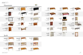 re
com m e nde
d
b
y
G r a ng
e
m u l t i f i n i t i o n s
m u l t i f i n i s h e s
multidimensions
multidimensions
135
2014-15
* Available in multidimensions
DP040
TABLE
L/W 200 cm
H 76 cm
P/D 95 cm
DM003
SEMAINIER
CHEST OF DRAWERS
L/W 81 cm
H 140 cm
P/D 49 cm
DMOC3 LEATHER TRIMS
DX003
MIRROR
L/W 112 cm
H 112 cm
P/D 3 cm
D5 BED*
Headboard: 120 cm
Toeboard: 70 cm
available in widths from 86 to 212 cm
and in lengths from 190 to 222 cm
(dimensions available
at 2 cm intervals)
DY005 LEATHERUPHOLSTEREDOPTION
DW008
DISPLAY
CABINET
L/W 120 cm
H 186 cm
P/D 46 cm
DY004 LIGHTING LEDS
SPOTS OPTION
DN004
SIDEBOARD
L/W 121 cm
H 93,7 cm
P/D 50 cm
DN0C4 LEATHER ON
DOORS
DU017 + DC006
BENCH
L/W 134 cm
H 70 cm
P/D 50 cm
DD010
«110 YEARS»
STAND
L/W 50 cm
H 70 cm
P/D 50 cm
DE001
BEDSIDE
CABINET
L/W 53 cm
H 70 cm
P/D 42 cm
DEOC1 LEATHER TRIMS
DB002
DESK
L/W 160 cm
H 77 cm
P/D 75 cm
DN003
LARGE
SIDEBOARD
L/W 173 cm
H 93,7 cm
P/D 50 cm
DN0C3 LEATHER ON
DOORS
DD009
CONSOLE
TABLE
L/W 165 cm
H 83 cm
P/D 45 cm
DE002
SMALL CHEST
OF DRAWERS
L/W 84 cm
H 68 cm
P/D 47 cm
DEOC2 LEATHER TRIMS
DD008
BEHIND
SOFA STORAGE
L/W 167 cm
H 72 cm
P/D 36 cm
Haussmann
NEW
NEW
NEW
NEW
NEW
NEW
NEW
NEW
NEW
NEW
NEW
NEW
NEW
NEW
TP004
RECTANGULAR
DINING TABLE
L/W 160 cm
H 77 cm
P/D 95 cm
TPC04 LEATHER FINISH
TU006
COFFEE
TABLE
L/W 150 cm
H 38 cm
P/D 105 cm
TUC06 LEATHER FINISH
TP005
RECTANGULAR
DINING TABLE
L/W 180 cm
H 77 cm
P/D 95 cm
TPC05 LEATHER FINISH
TU020
COFFEE
TABLE
L/W 150 cm
H 47 cm
P/D 105 cm
TUC20 LEATHER FINISH
TN014
BOMB CHEST
L/W 180 cm
H 105 cm
P/D 55 cm
Jacob
TD020
CONSOLE
TABLE
L/W 110 cm
H 75,5 cm
P/D 40 cm
TD013
CONSOLE
TABLE
L/W 142 cm
H 75,5 cm
P/D 40 cm
TB006
WRITING TABLE
L/W 130 cm
H 79 cm
P/D 65 cm
TD009
HALL
SIDEBOARD
L/W 142 cm
H 85 cm
P/D 40 cm
TU007
COFFEE
TABLE
L/W 115 cm
H 38 cm
P/D 80 cm
TUC07 LEATHER FINISH
TU023
COFFEE
TABLE
L/W 115 cm
H 47 cm
P/D 80 cm
TUC23 LEATHER FINISH
TM007
7-DRAWER
SEMAINIER
L/W 88 cm
H 132 cm
P/D 47 cm
TD014
DRINKS
CABINET
L/W 62,5 cm
H 108,5 cm
P/D 38 cm
TX018
PIER GLASS
L/W 94 cm
H 140 cm
P/D 8 cm
TY005 WALLPAPER OPTION
TU013
SIDE TABLE
L/W 55 cm
H 38 cm
P/D 51 cm
TUC13 LEATHER FINISH
TX007
MIRROR
L/W 139 cm
H 100 cm
P/D 3 cm
TU024
SQUARE
COFFEE TABLE
L/W 115 cm
H 38 cm
P/D 115 cm
TUC24 LEATHER FINISH
TT004
TV CABINET
L/W 142 cm
H 56 cm
P/D 42 cm
TR001
WARDROBE
L/W150 cm
H 193 cm
P/D 69 cm
TR002 STANDARD
WARDROBE
TM006
3-DRAWER CHEST
L/W 100 cm
H 82 cm
P/D 38 cm
TU018
JACOB
SOFA TABLE
L/W 60 cm
H 55 cm
P/D 60 cm
TUC18 LEATHER FINISH
TL BEDS*
Headboard: 141 cm
Toeboard: 38 cm
available in widths from 86 to
212 cm and in lengths from 190 to
222 cm (dimensions available at 2 cm
intervals)
WOOD OR UPHOLSTERED
HEADBOARD OPTION
TU025
SQUARE
COFFEE TABLE
L/W 115 cm
H 47 cm
P/D 115 cm
TUC25 LEATHER FINISH
TE001
BEDSIDE
CABINET
L/W 57 cm
H 60 cm
P/D 40,8 cm
TU021
«TRAY CHIC»
TABLE
WITH DINING TRAYS
L/W 140 cm
H 45 cm
P/D 105 cm
TU060 + TC060
BED BENCH
L/W 140 cm
H 51 cm
P/D 37 cm
TM008
5-DRAWER
CHIFFONIER
L/W 63 cm
H 109 cm
P/D 38 cm
NEW
NEW
NEW
NEW
NEW
 