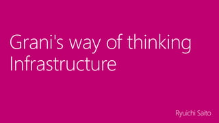 Grani's way of thinking infrastructure