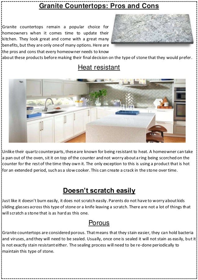 Granite Countertops Pros And Cons