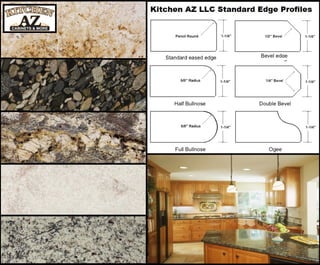 Granite kitchen countertop edge profiles in phoenix at cost