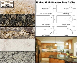 Granite kitchen countertop edge profiles in phoenix