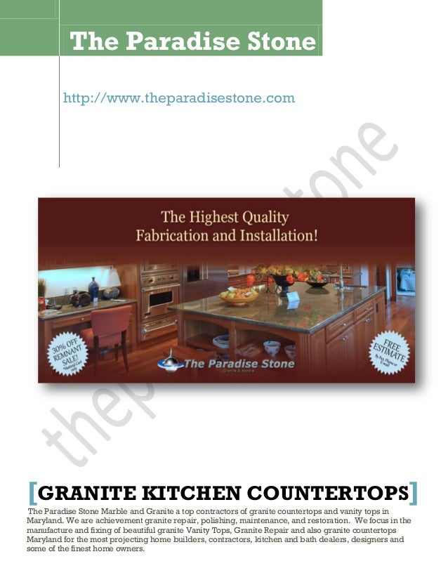 Selecting The Best Granite Kitchen Countertops Dc For Your Home