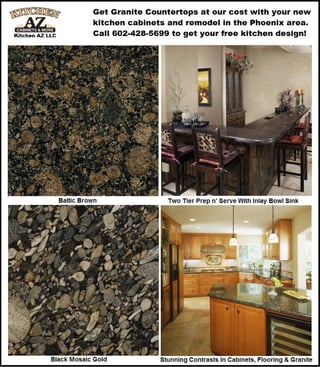 Granite kitchen countertops at cost in Phoenix