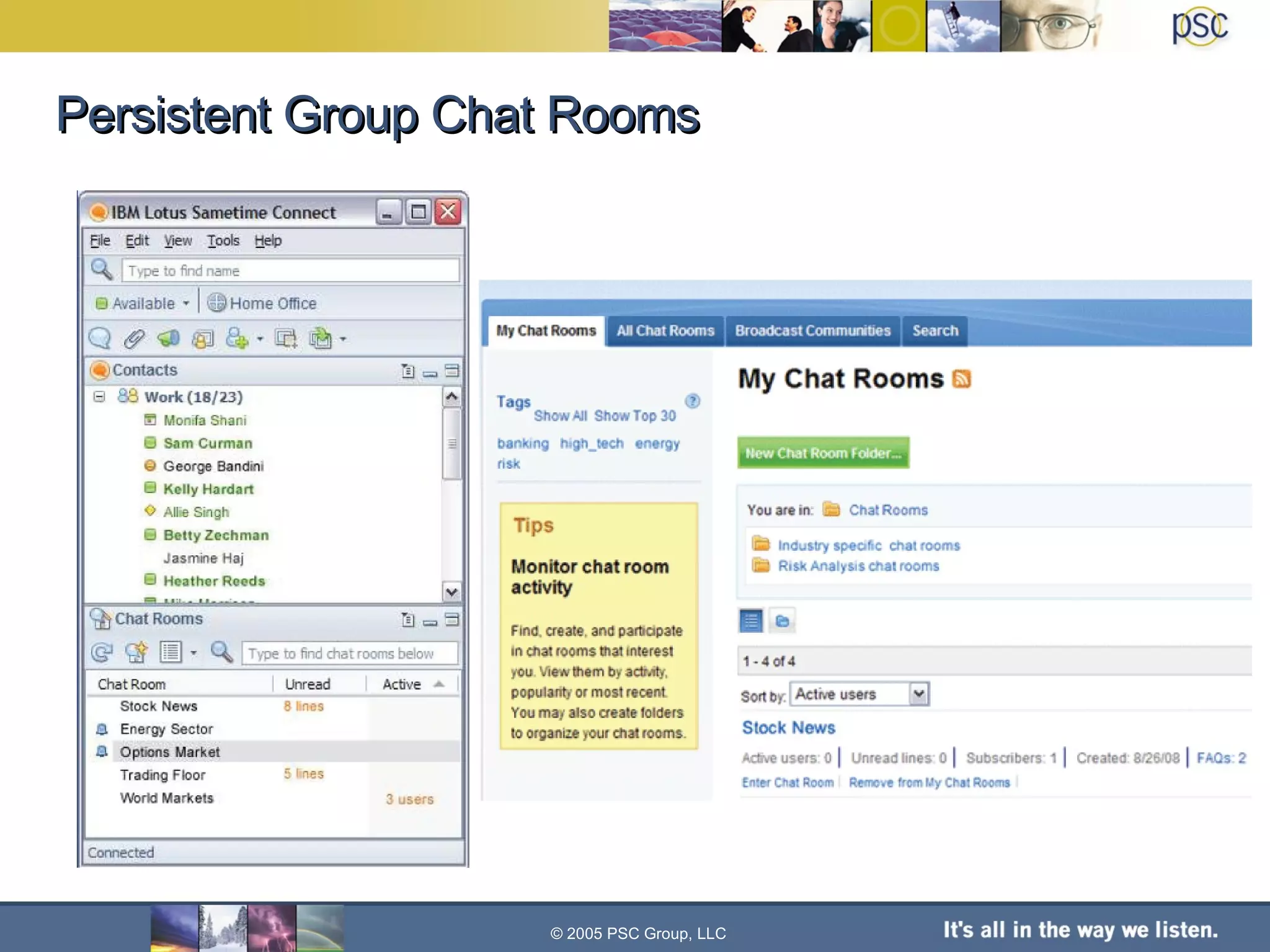 Persistent Group Chat Rooms © 2005 PSC Group, LLC 