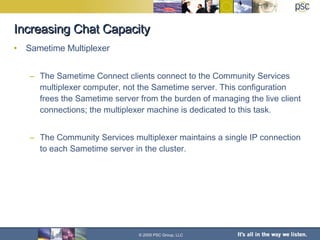Increasing Chat Capacity ,[object Object],[object Object],[object Object],© 2005 PSC Group, LLC 