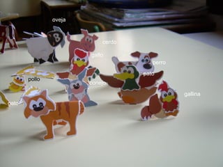 oveja cerdo perro gallina gallo gato conejo pollo pato 