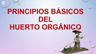 PRINCIPIOS BÁSICOS
DEL
HUERTO ORGÁNICO
 