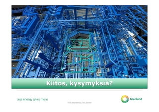 Meilahden potilastorni, 1.kerros
TATE-tietomallinnus, Tero Järvinen
Kiitos, kysymyksiä?
 