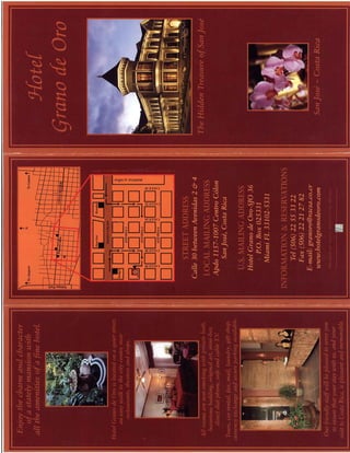 Brochure: Hotel Grano de Oro 1