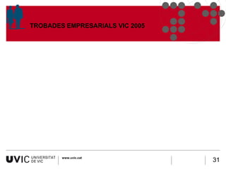 TROBADES EMPRESARIALS VIC 2005




        www.uvic.cat
                                 31
 