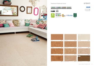 no added formaldehyde
AGGL PURe
moisture resistant HDF
HIDR CORE
edge sealing technology
JOINT SHIELDHARDOIL
hard-wax-oil finish
residential
warranty
years
5
*Information sur le niveau d’émission de
substances volatiles dans l’air intérieur,
présentant un risque de toxicité par in-
halation, sur une échelle de classe allant
de A+ (très faibles émissions) à C (fortes
émissions)
Champagner White
Standard 	 30 248 00
Element 	 30 801 00
Champagner	 30 040 00
Twist	 30 901 00
Champagner Sand	 30 039 14 Champagner White	 30 039 16
Standard Cream	 30 210 11
Element Rustic Cream	 30 111 11 Element Rustic Brown	 30 111 21
Twist Sand	 30 901 14 Twist White	 30 901 16
ambient
20
Standard White	 30 210 12
910 x 300 x 10,5 mm
30
Pavimentos Flotantes de Corcho
nuevo
nuevo
Productos con certificacion FSC®
disponibles a solicutud.
 