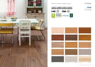 no added formaldehyde
AGGL PURe
moisture resistant HDF
HIDR CORE MICRO BEVEL
4 edges micro-beveledhybrid ceramic hotcoating
HCA2K
residential
warranty
years
10
commercial
warranty
years
5
*Information sur le niveau d’émission de
substances volatiles dans l’air intérieur,
présentant un risque de toxicité par in-
halation, sur une échelle de classe allant
de A+ (très faibles émissions) à C (fortes
émissions)
Zebrano Sand	 52 625 14
Bubinga	 52 348 00
Cherry	 52 311 00
Walnut	 52 320 00
Sucupira	 52 345 00Maple Sand	 52 312 14
Oak 2 Strip	 52 624 00
Oak Antique	 52 316 29Oak Rustic	 52 316 00
Teak	 52 315 00
Oak Silver	 52 314 45
Bamboo	 52 190 00
Oak Shadow	 52 314 42 Ash Rustic Grey	 52 333 48 Ash Rustic Sand	 52 333 14
Walnut
heritage
36
1164 x 194 x 10,5 mm
52
Pavimentos Flotantes de Madera y Corcho
Productos con certificacion FSC®
disponibles a solicutud.
 