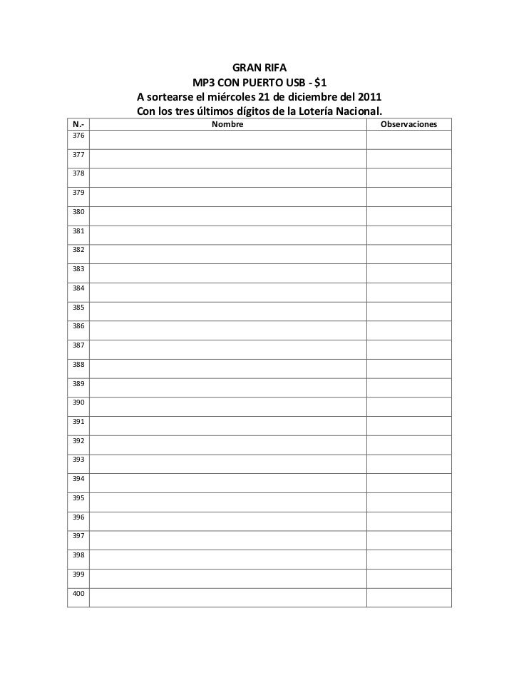 boletos de rifas para imprimir gratis