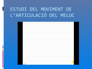 ESTUDI DEL MOVIMENT DE
L’ARTICULACIÓ DEL MELUC
 
