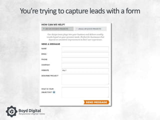 You’re trying to capture leads with a form 
 