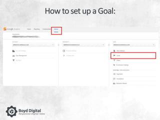 How to set up a Goal: 
 