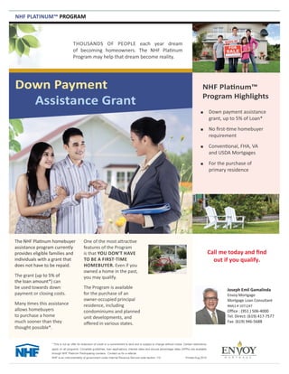 Grant down payment assistance program