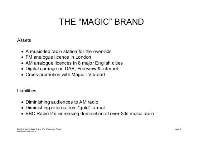 'EMAP's "Magic" Radio Brand: The Challenges Ahead' by Grant Goddard