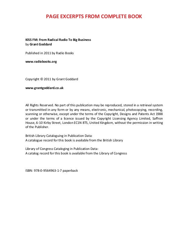 Kiss Fm From Radical Radio To Big Business The Inside