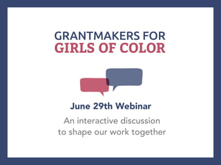 June 29th Webinar
An interactive discussion
to shape our work together
 