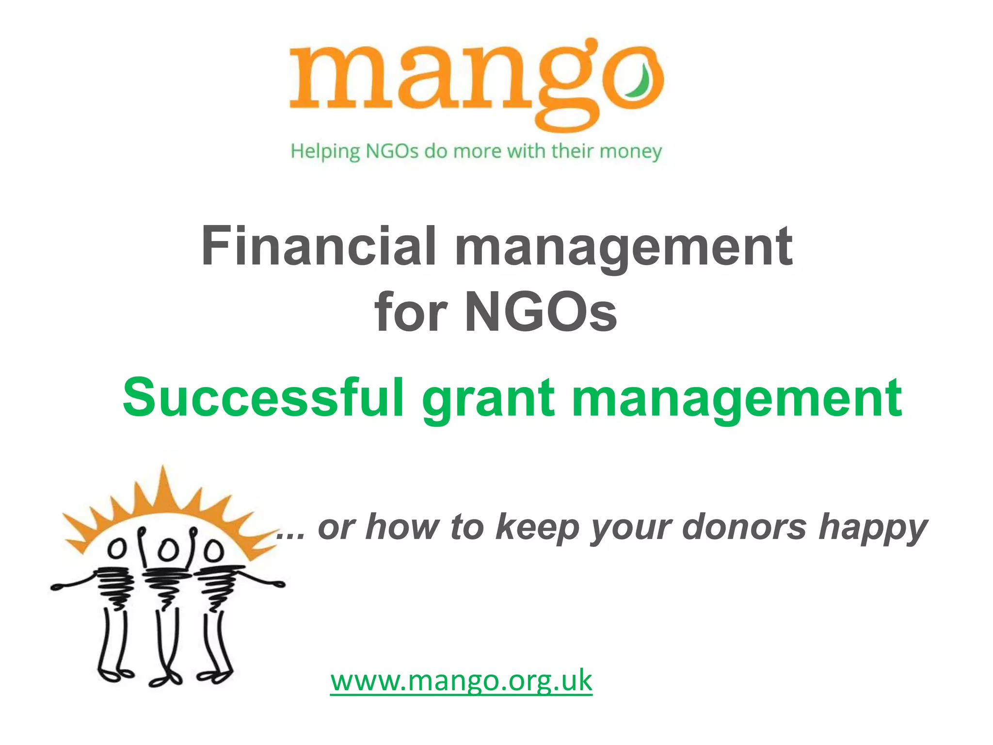 Mango Program Guide Mango: Successful grant management for NGOs | PPSX