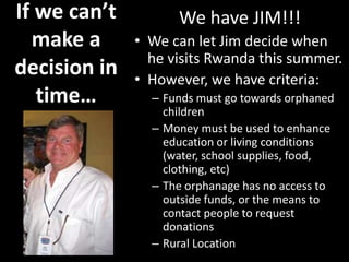 Rwandan Grant Presentation