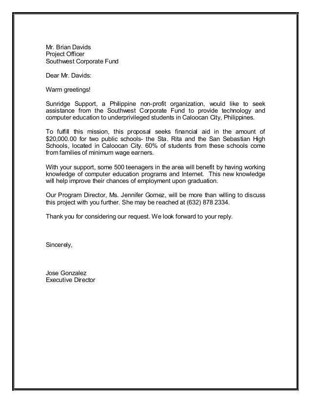 non profit proposal template