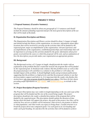 Grant proposal template | PDF