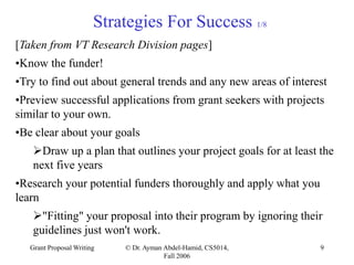 research grant proposal writing for grant | PPT