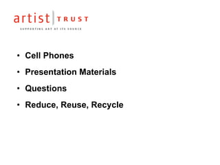 Cell Phones Presentation Materials Questions Reduce, Reuse, Recycle 