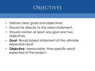 Proposal Outline & ContentsI. Grant Funding Overview II. Proposal Outline & ContentsIII. Funder IdentificationIV. BizCentral USA Services & Processes