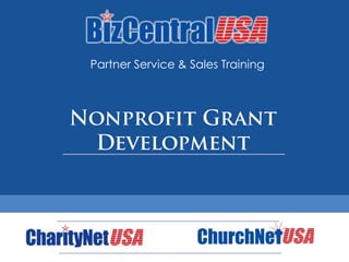 Partner Service & Sales Training Nonprofit Grant Development 