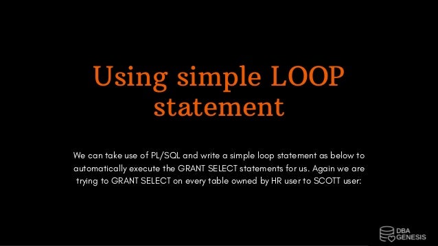 Grant Select On All Tables In A Schema