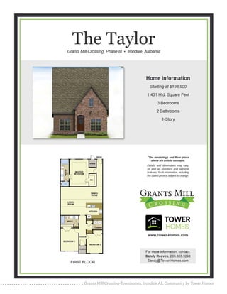 Grants Mill Crossing-Townhomes, Irondale AL, Community by Tower Homes
 