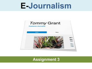 E-Journalism
Assignment 3
 
