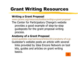 Grant Writing 101