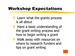Grant Writing 101