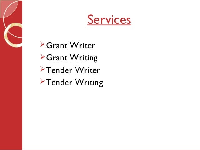 Tender writing services