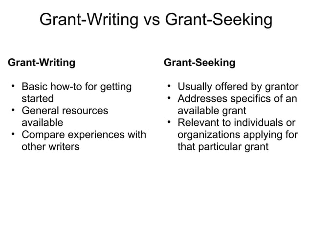 Grant Writing Basics Ppt